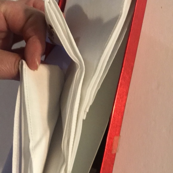 Handkerchief Set of 3 Blue, Brown and Red Stitching still pinned in box … - Picture 9 of 10